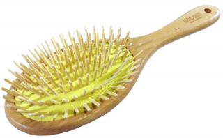 MAGNUM žlutý kartáč na vlasy z bukového dřeva 25 cm