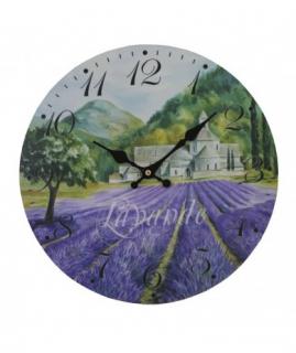 Nástěnné hodiny Lavender Field