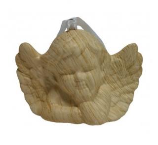 Závěsný keramický anděl s motivem dřeva