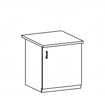 ASPEN D60 P/L skříňka spodní 60 cm 1 dveřová (skříňka dvoudveřová)