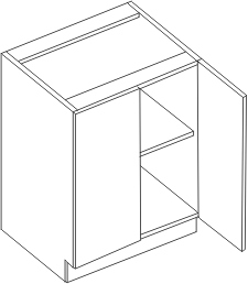 ASPEN D60 skříňka spodní 60 cm 2 dveřová (skříňka dvoudveřová)