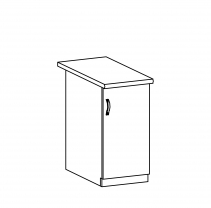 ASPEN D60Z P/L skříňka dřezová 60 cm 1 dveřová (skříňka dřezová 60 cm)