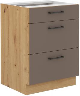 BOLONIA 60 D 3S BB skříňka 3 šuplíky 60 cm