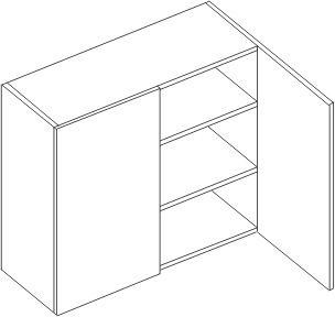 ECO W80 (skříňka horní 2 dveřová)