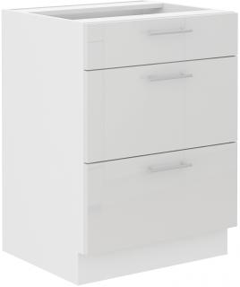 LARA 60 D 3S BB skříňka spodní 60 cm 3 šuplíky PREMIUM BOX