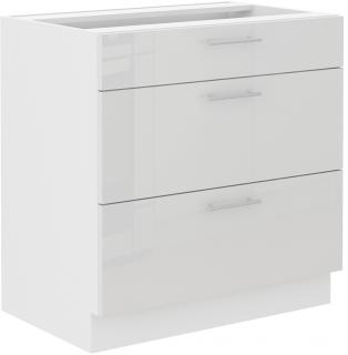 LARA 80 D 3S BB skříňka spodní 80 cm 3 šuplíky QUADRO