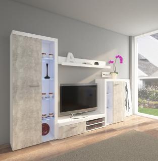RUMBA moderní obývací stěna beton světlý