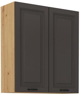Stilo 80 G-90 2F skříňka horní 80 cm, výška 90 cm šedá