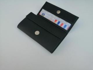 Kožená peněženka - hospodská kasírka - barva : černá