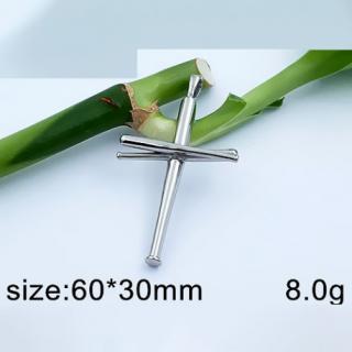 Moderní kříž - ocelový přívěsek - 60x30mm (Moderní kříž - přívěsek z oceli - 60x30mm)