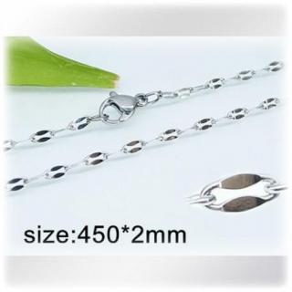 Ocelový náhrdelník - Hmotnost: 3.5g, 450*2mm