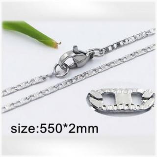 Ocelový náhrdelník - Hmotnost: 3.6 g, 550*2mm