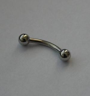 Piercing do obočí s kuličkami - obočovka