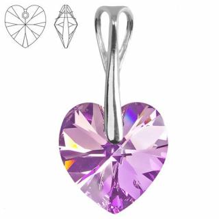 Přívěsek - Swarovski Xilion Heart 14mm Vitrail Light
