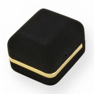 Sametová černá krabička na šperky s AU linkou na prsten
