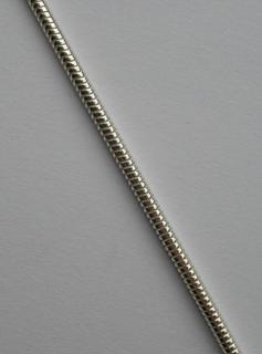Silnější kulatý stříbrný řetízek - délka 45cm