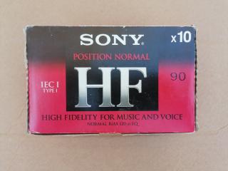Audio kazeta SONY HF, Position Normal Bias - 90 min (Magnetofonová kazeta)