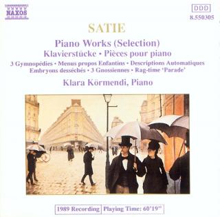 Erik Satie, Klára Körmendi - Piano Works (Selection) - CD (CD: Erik Satie, Klára Körmendi - Piano Works (Selection))