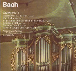Johann Sebastian Bach, Johannes-Ernst Köhler - Orgelwerke 4 (Triosonate Nr. 1 Es-dur BWV 525 / Trio G-dur BWV 1027a / Fuge H-moll Über Ein Thema Von Corelli BWV 579 / Fantasie C-moll BWV 562 / Canzona D-moll BWV 588 / Toccata, Adagio Und Fuge C-dur BWV 56