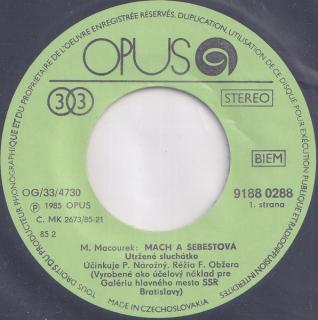 Miloš Macourek - Mach A Šebestová - SP / Vinyl (SP: Miloš Macourek - Mach A Šebestová)