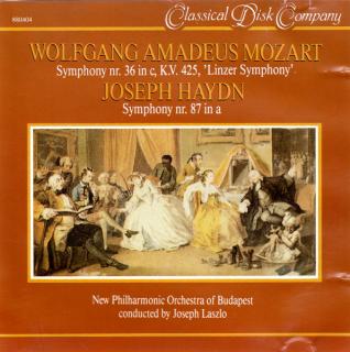 Wolfgang Amadeus Mozart / Joseph Haydn - New Philharmonic Orchestra Of Budapest Conducted By Joseph Laszlo - Symphony Nr. 36 In C, K.V. 425, 'Linzer Symphony' / Symphony Nr. 87 In A - CD (CD: Wolfgang Amadeus Mozart / Joseph Haydn - New Philharmonic)
