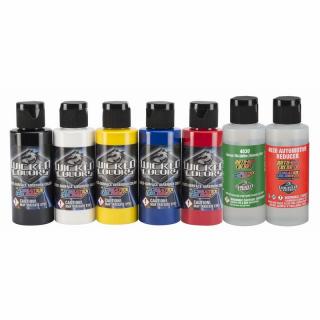 8x60ml Wicked Primary sada airbrush barev, W101-B (Wicked W101-B Primary Set)
