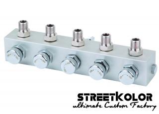 Aibrush rozbočovač s regulátorem 5x1/8&quot; FENGDA® BD-13-5
