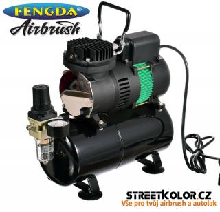 Airbrush kompresor Fengda ® AG-326 se dvěma ventilátory pro maximální chlazení (Airbrush Kompresor Fengda ® AG-326)