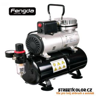 Airbrush kompresor s 3l vzdušníkem FENGDA LS-186S a ventilátorem (FENGDA LS-186S)