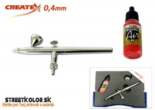 Airbrush pistole CreateX CX1 0,4mm + airbrush barva Model Air (Nejlepší cena na trhu)