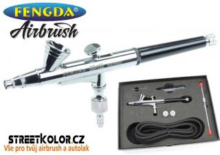 Airbrush pistole FENGDA® BD-135K 0,2 + 0,3 + 0,5 mm jehla a tryska + hadice (Nejlepší cena na trhu)