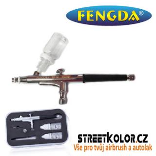 Airbrush pistole FENGDA® BD-141 0,3mm s nasouvacími lahvičkami NEJCENA V ČR (Nejlepší cena na trhu)