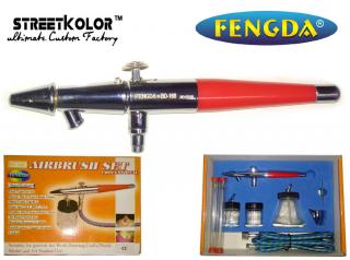 Airbrush pistole FENGDA® BD-168K, 0,5 + 0,8 + 1,0 mm, samocentrovací trysky