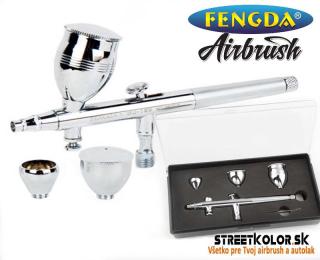Airbrush pistole FENGDA ® BD-186 0,2mm, 3 x kalíšek (Najlepší cena na trhu)