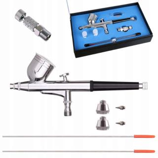 Airbrush pistole HSENG ® HS-30 KT 0,2 + 0,3 + 0,5 mm jehla + rychlospojka (Nejlepší cena na trhu)