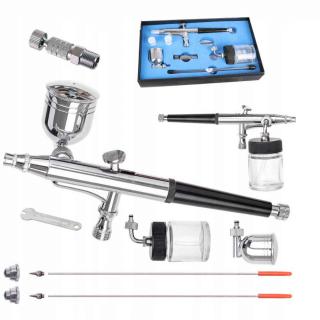 Airbrush pistole HSENG ® HS-34 KT 0,2 + 0,3 + 0,5 mm jehla + rychlospojka (Nejlepší cena na trhu)