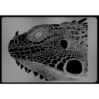 Airbrush šablona Harder&amp;Steenbeck, formát A4 - 210 x 297 mm (Iguana wildlife)
