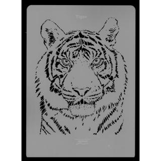 Airbrush šablona Harder&amp;Steenbeck, formát A4 - 210 x 297 mm (Tiger wildlife)