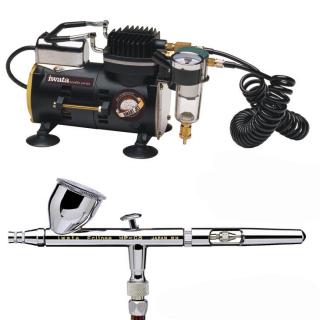 Airbrush set: kompresor Iwata IS-850 SMART JET + airbrush Iwata Eclipse HP-CS