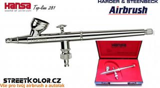 Airbrush stříkací pistole HARDER &amp; STEENBECK Hansa Topline 281 Chrome 0,2 mm