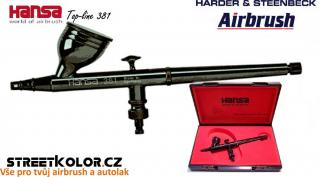 Airbrush stříkací pistole HARDER &amp; STEENBECK Hansa Topline 381 Black 0,3 mm