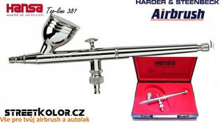 Airbrush stříkací pistole HARDER &amp; STEENBECK Hansa Topline 381 Chrome 0,3 mm