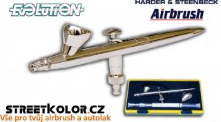 Airbrush stříkací pistole HARDER &amp; STEENBECK SILVERLINE 2v1, 0,15+0,4mm (Harder &amp; Steenbeck Evolution Silverline fPc Two in One - 126103)