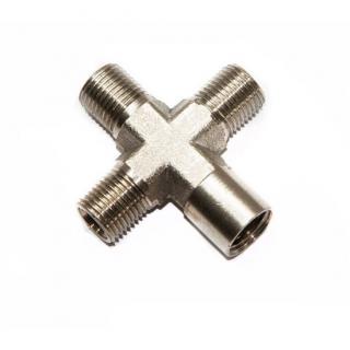 Airbrush vzduchový rozvaděč, 1x1/8&quot; vnitřní  + 3x1/8&quot; vnější závit, HSENG