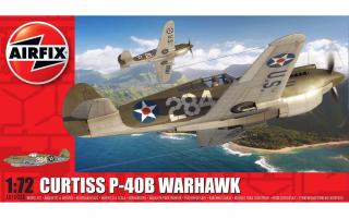 Airfix Curtiss P-40B Warhawk Model Set letadlo 1:72, 47 dílů (AIRFIX CURTISS P-40B 1:72, 14,8x17,3cm, Model No.: A01003B)