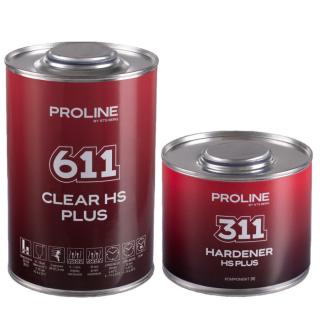 Akrylový čirý lak PROLINE 611 PREMIUM HS 2: 1 (1l laku + 0,5l tužidla + ředidlo) (PROLINE 611 CLEAR HS PLUS + PROLINE 311 HARDENER HS PLUS)