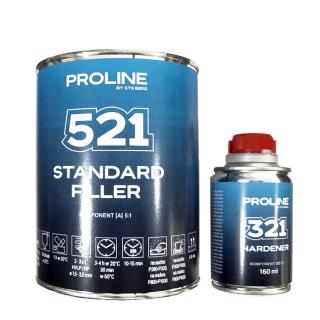 Akrylový plnič světle šedý PROLINE 521 HS 5:1 (800 + 160 ml) (PROLINE 521 STANDARD GRAY FILLER + PROLINE 321 HARDENER)