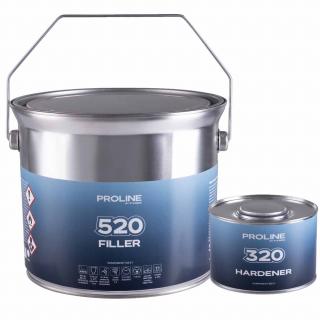 Akrylový plnič tmavě šedý PROLINE 520 HS 5: 1 (2,5l + 500 ml) (PROLINE 520 GREY FILLER + PROLINE 320 HARDENER)