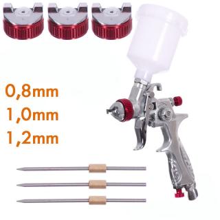 Auarita H-887 HVLP s tryskami 0,8 + 1,0 + 1,2mm (90-170l / min.)
