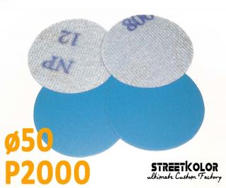Brusný papír pro excentrickou brusku, zrnitost P2000, Průměr: 50mm, 1 kus